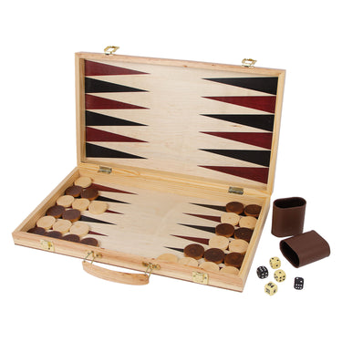 Small foot - houten schaakspel en backgammon