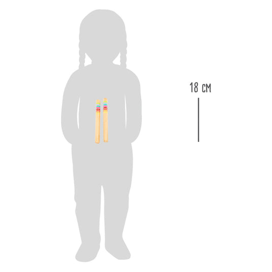 Small foot - houten gekleurde drumstokken