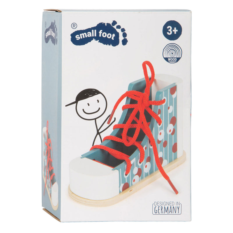 Load image into Gallery viewer, Small foot - houten rijgschoen met veter
