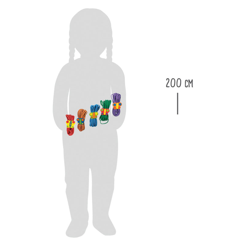 Load image into Gallery viewer, Small foot - springelastiek vlinder kleur, set van 5
