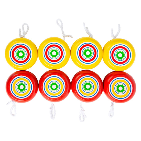 Small foot - houten jojo geel en rood, set van 8