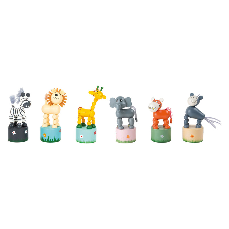 Load image into Gallery viewer, Small foot - houten drukfiguur wilde dieren, set van 6
