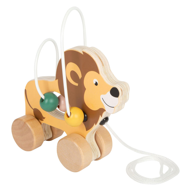 Load image into Gallery viewer, Small foot - houten trekfiguur met motoriekspiraal safari
