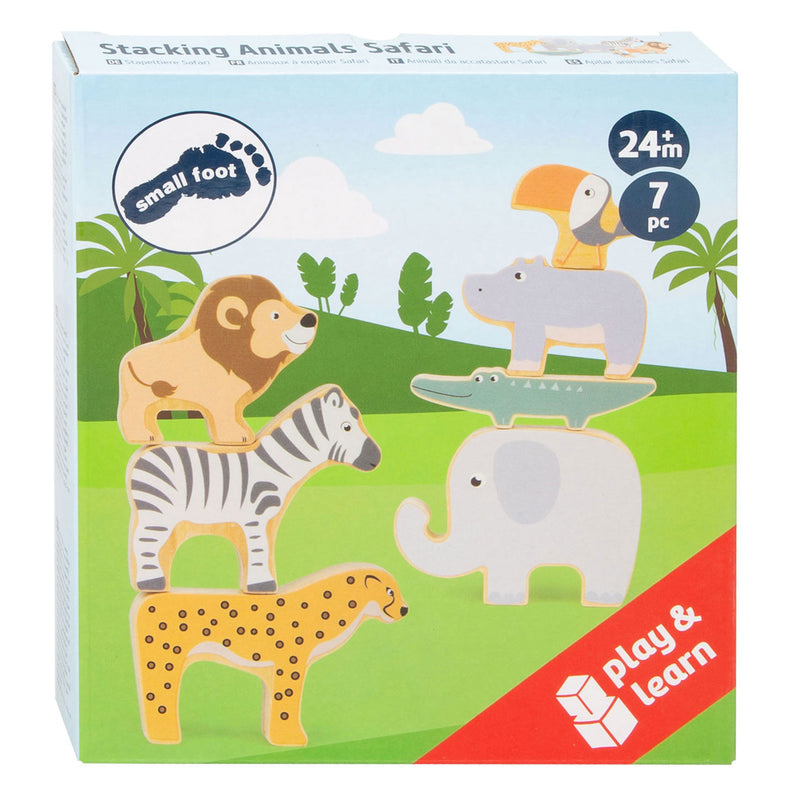 Load image into Gallery viewer, Small foot - houten safaridieren balansspel, 7dlg.
