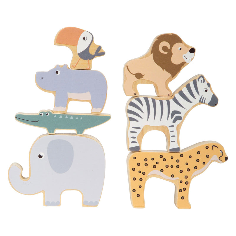 Load image into Gallery viewer, Small foot - houten safaridieren balansspel, 7dlg.
