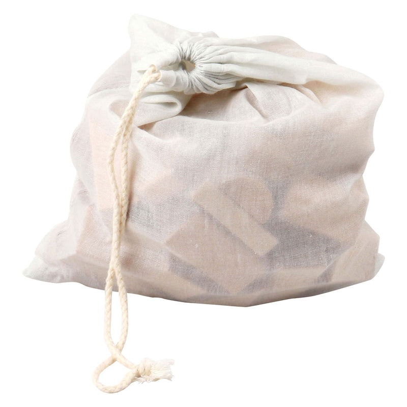 Load image into Gallery viewer, Small foot - houten bouwblokken natuurlijk in zak, 50dlg.
