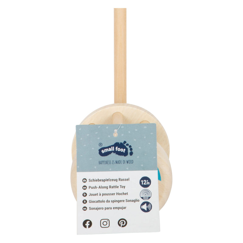 Load image into Gallery viewer, Small foot - houten duwfiguur rammelaar
