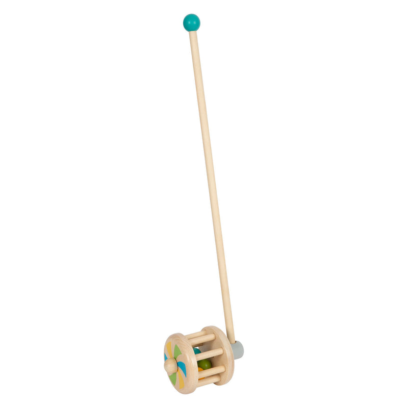 Load image into Gallery viewer, Small foot - houten duwfiguur rammelaar
