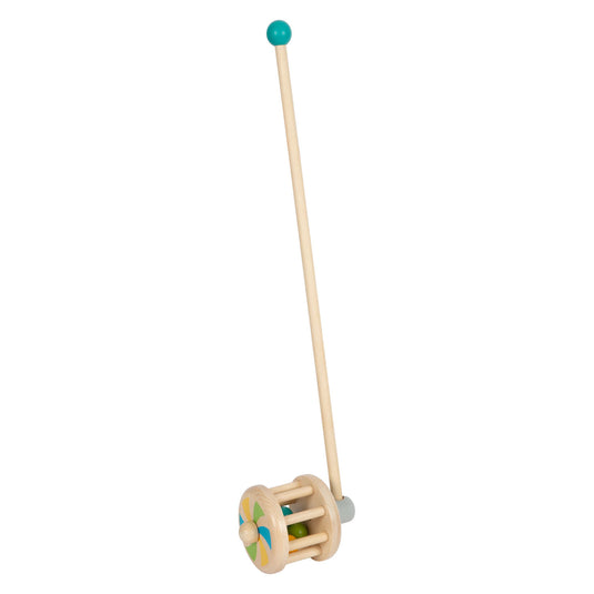 Small foot - houten duwfiguur rammelaar