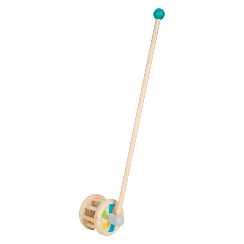 Load image into Gallery viewer, Small foot - houten duwfiguur rammelaar
