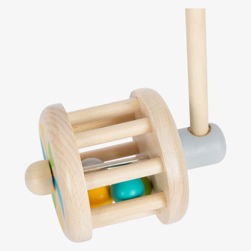 Load image into Gallery viewer, Small foot - houten duwfiguur rammelaar
