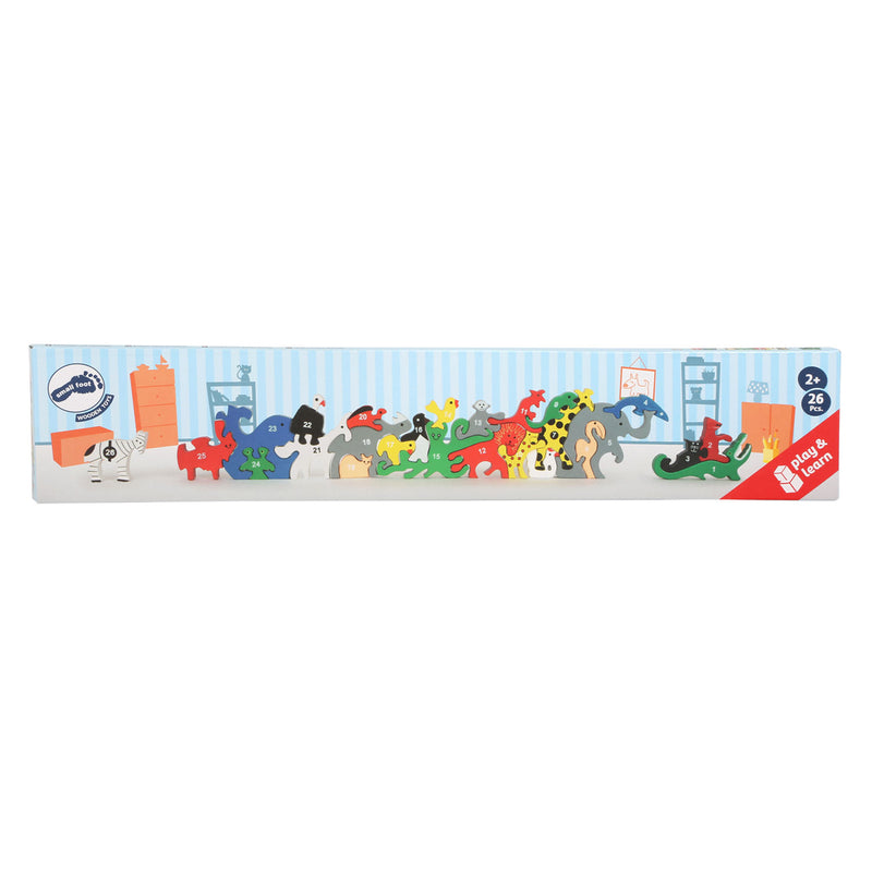 Load image into Gallery viewer, Small foot - dieren letters en cijfers balansspel, 26dlg.
