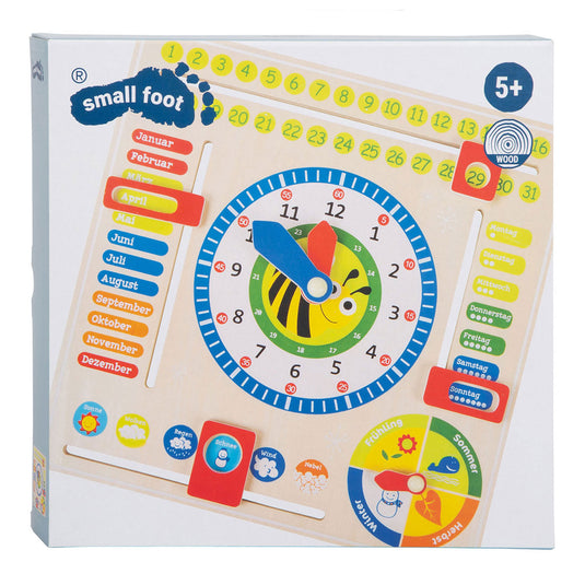 Small foot - houten kalenderklok seizoenen bij (duitstalig)
