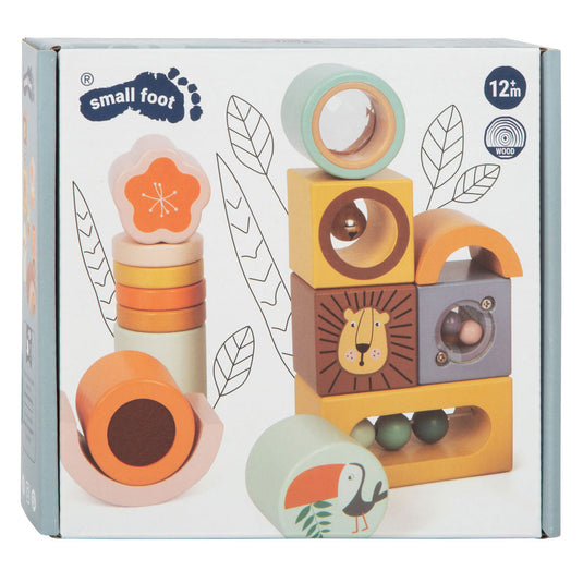 Small foot - houten ontdekblokken safari, 12dlg.