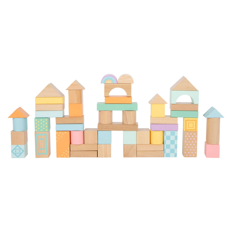 Load image into Gallery viewer, Small foot - houten bouwblokken pastel, 50dlg.
