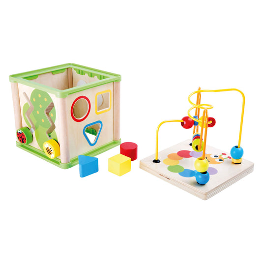 Small foot - houten activiteiten motoriek spiraal 5in1