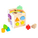 Small foot - houten vormenstoof kubus regenboog,
