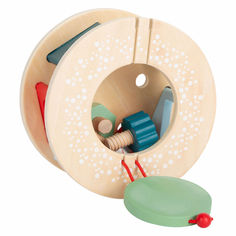 Load image into Gallery viewer, Small foot - houten trekfiguur vormenstoof slak, 6dlg.
