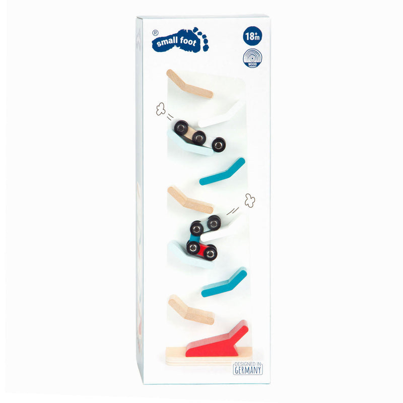 Load image into Gallery viewer, Small foot - houten autobaan toren met auto's, 3dlg.
