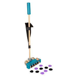 Small foot - houten stofzuiger met gekleurde klittenband stippen, 12dlg.