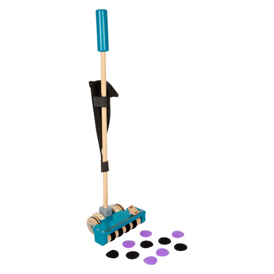 Small foot - houten stofzuiger met gekleurde klittenband stippen, 12dlg.