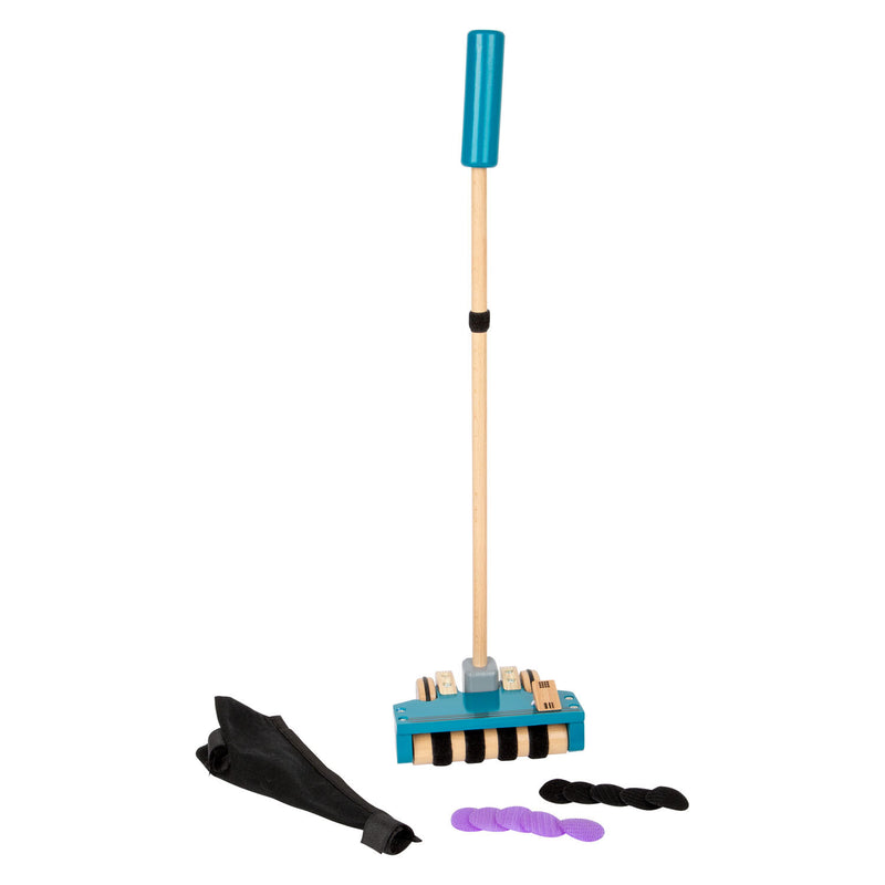 Load image into Gallery viewer, Small foot - houten stofzuiger met gekleurde klittenband stippen, 12dlg.
