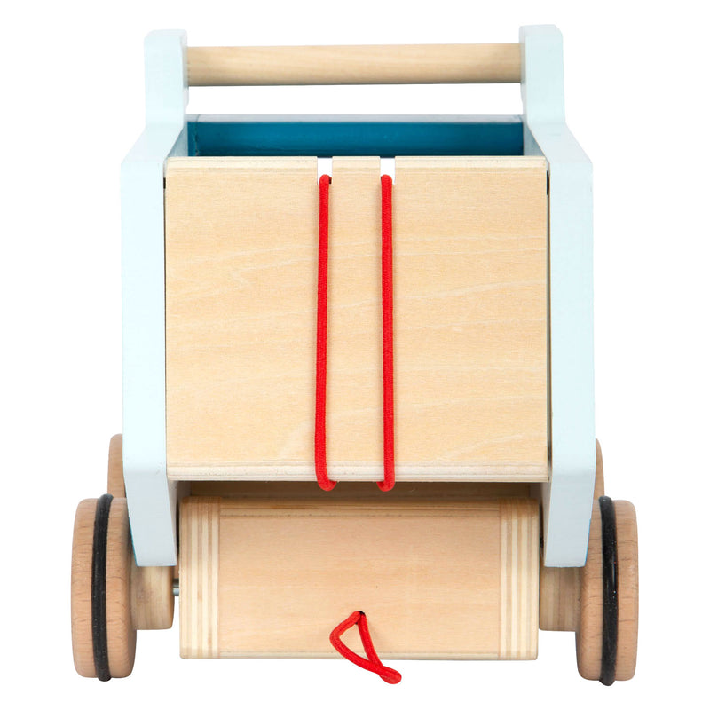 Load image into Gallery viewer, Small foot - houten trekfiguur kiepvrachtwagen
