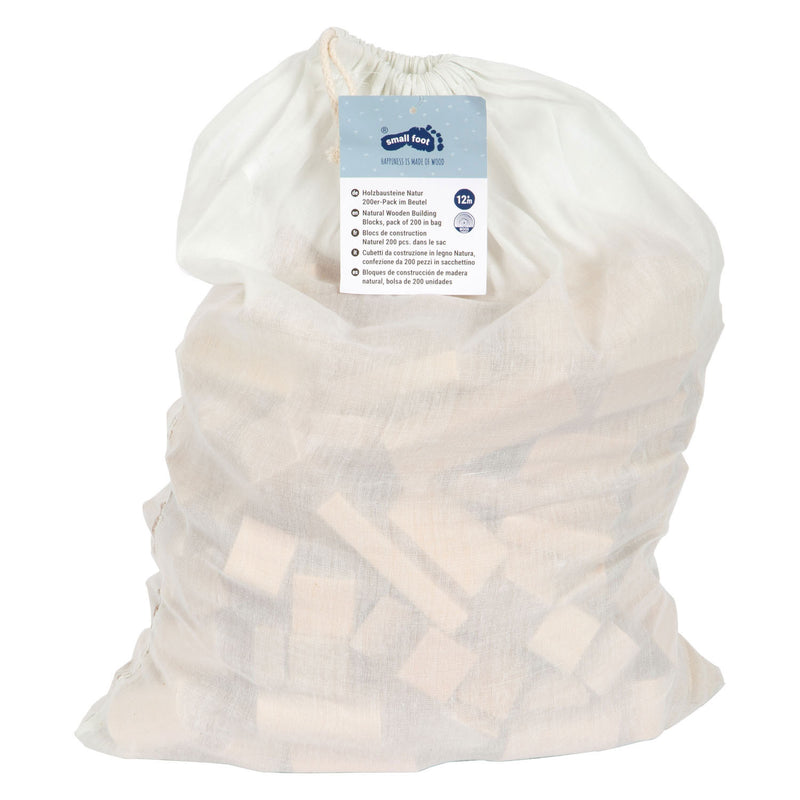 Load image into Gallery viewer, Small foot - houten bouwblokken natuurlijk, 200dlg.
