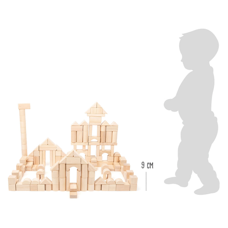 Load image into Gallery viewer, Small foot - houten bouwblokken natuurlijk, 200dlg.
