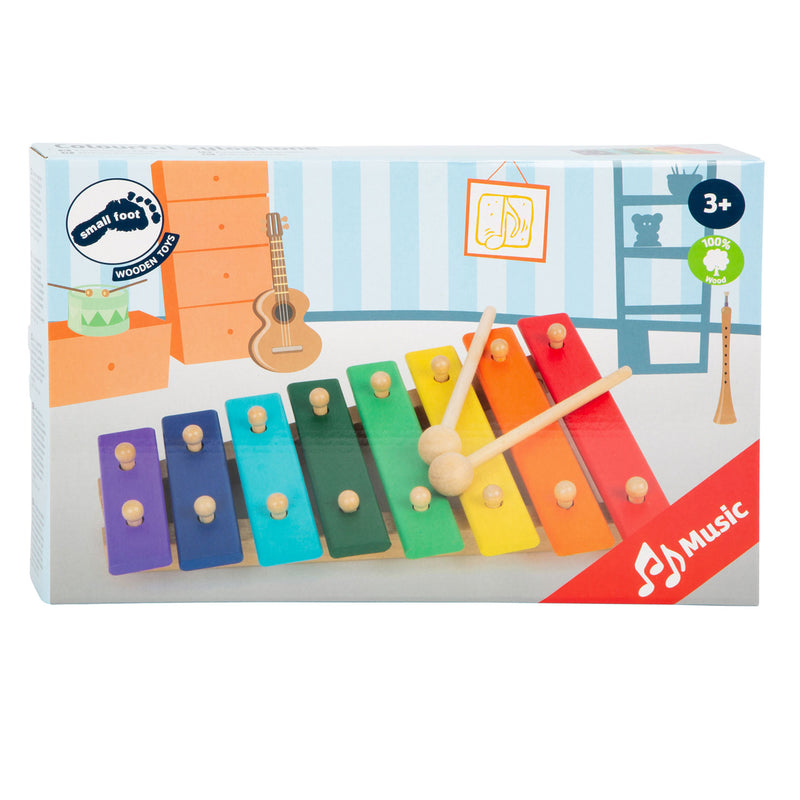 Load image into Gallery viewer, Small foot - houten xylofoon kleurrijk
