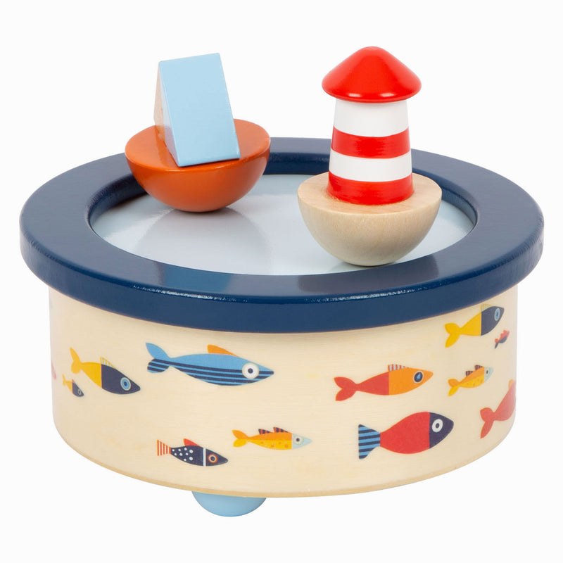 Load image into Gallery viewer, Small foot - houten muziekdoos ocean
