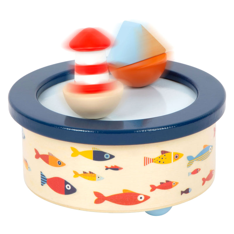 Load image into Gallery viewer, Small foot - houten muziekdoos ocean
