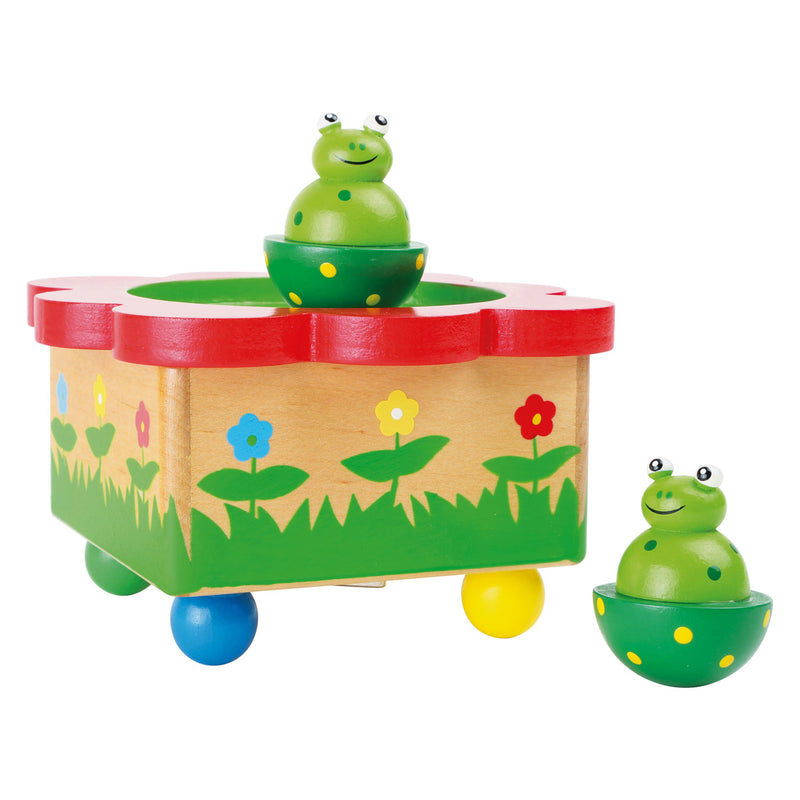 Load image into Gallery viewer, Small foot - houten muziekdoos kikker
