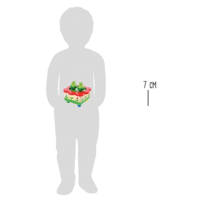 Load image into Gallery viewer, Small foot - houten muziekdoos kikker
