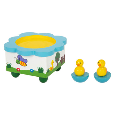 Small foot - houten muziekdoos eend
