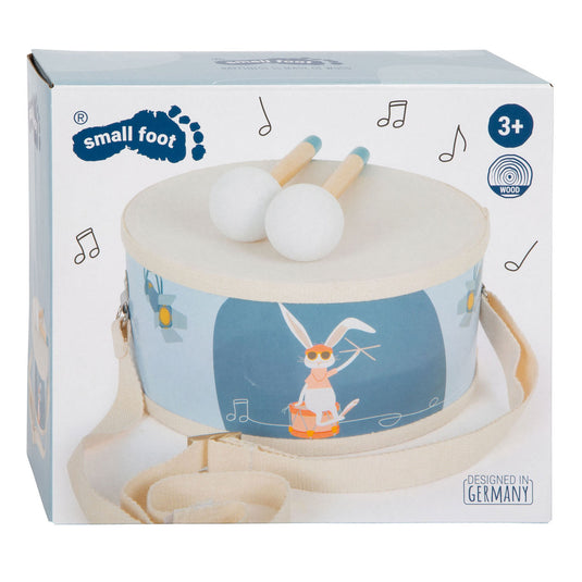 Small foot - houten trommel groovy beats met stokken, 3dlg.