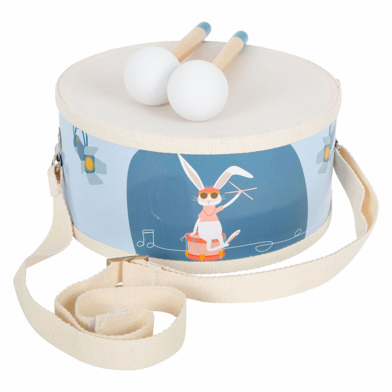 Load image into Gallery viewer, Small foot - houten trommel groovy beats met stokken, 3dlg.
