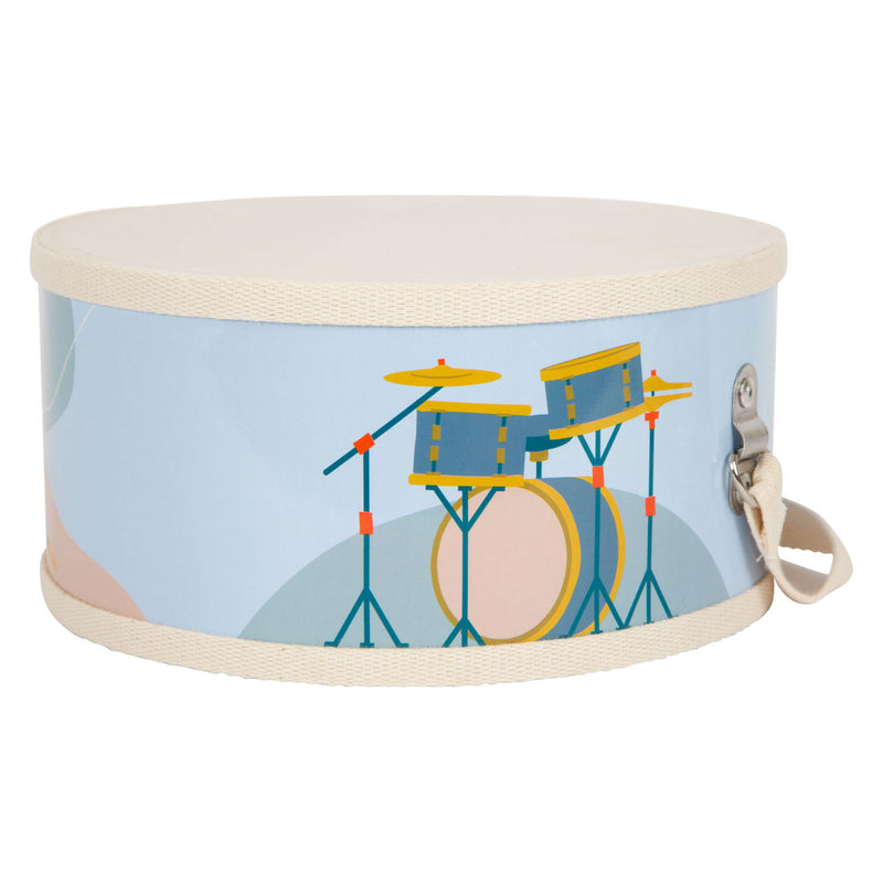Load image into Gallery viewer, Small foot - houten trommel groovy beats met stokken, 3dlg.
