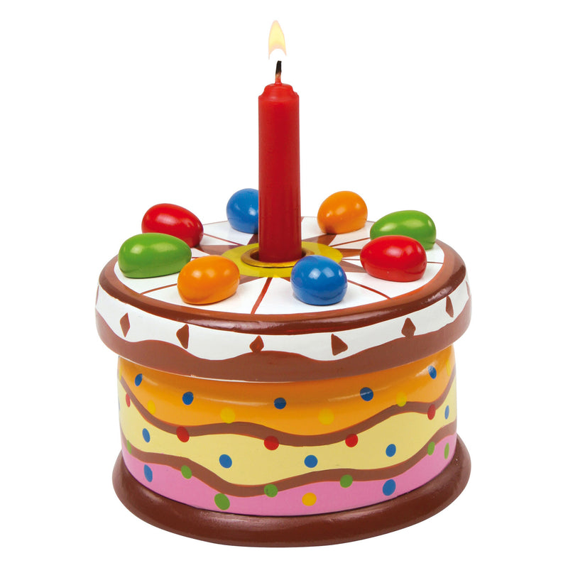 Load image into Gallery viewer, Small foot - houten muziekdoos verjaardagstaart
