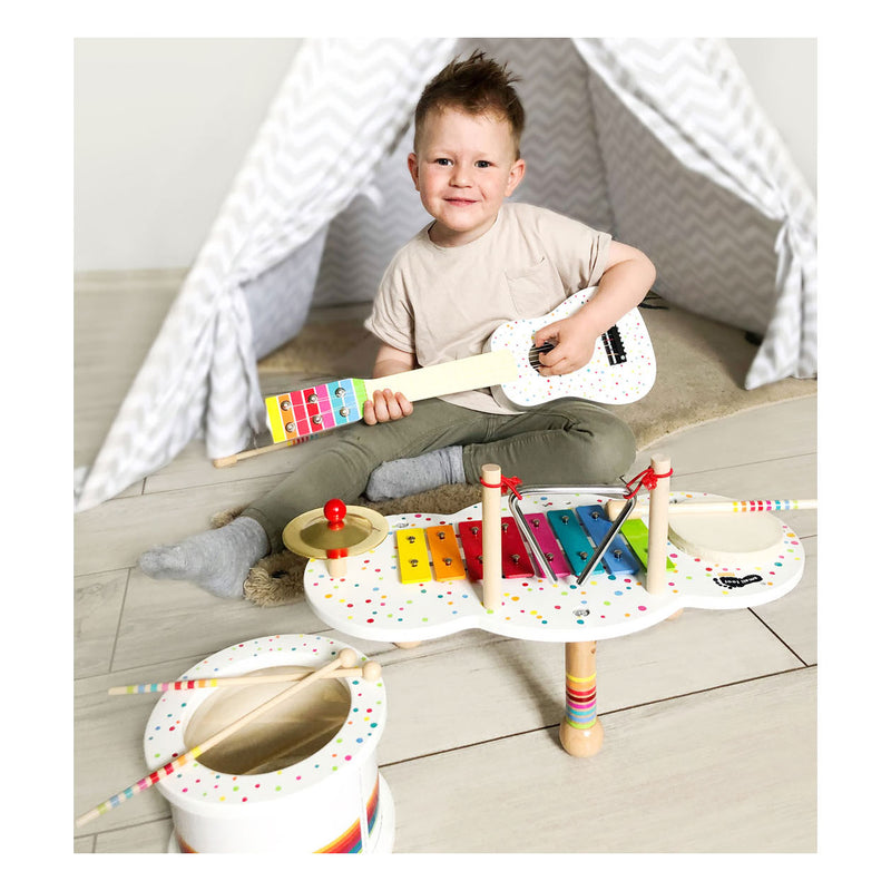 Load image into Gallery viewer, Small Foot Houten Muziektafel met Stippen, 3dlg.
