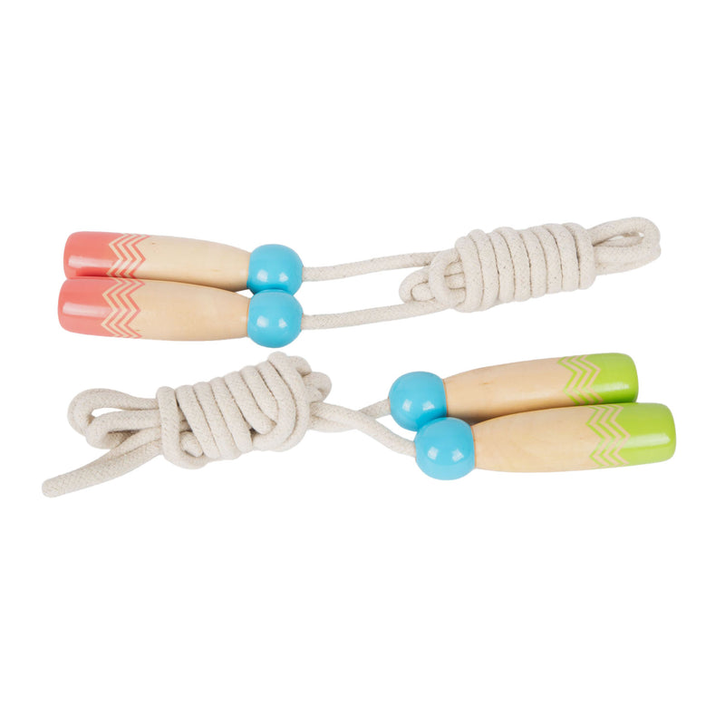 Afbeelding laden in galerijviewer, Small foot - houten springtouw met patroon, set van 2

