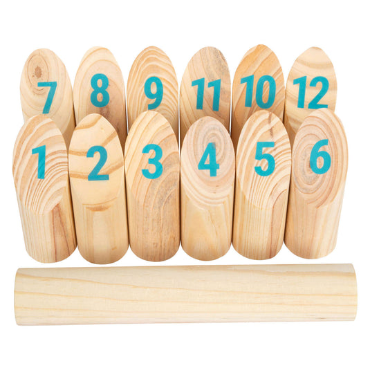 Small foot - houten kubb met nummers werpspel in tas, 13dlg.