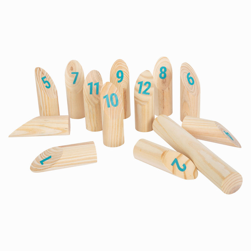 Load image into Gallery viewer, Small foot - houten kubb met nummers werpspel in tas, 13dlg.
