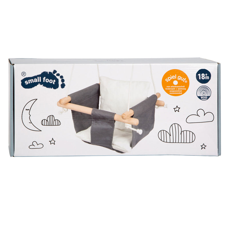 Load image into Gallery viewer, Small foot - houten babyschommel met kussen

