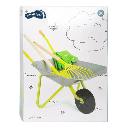 Small foot - metalen kruiwagen met tuingereedschap, 5dlg.