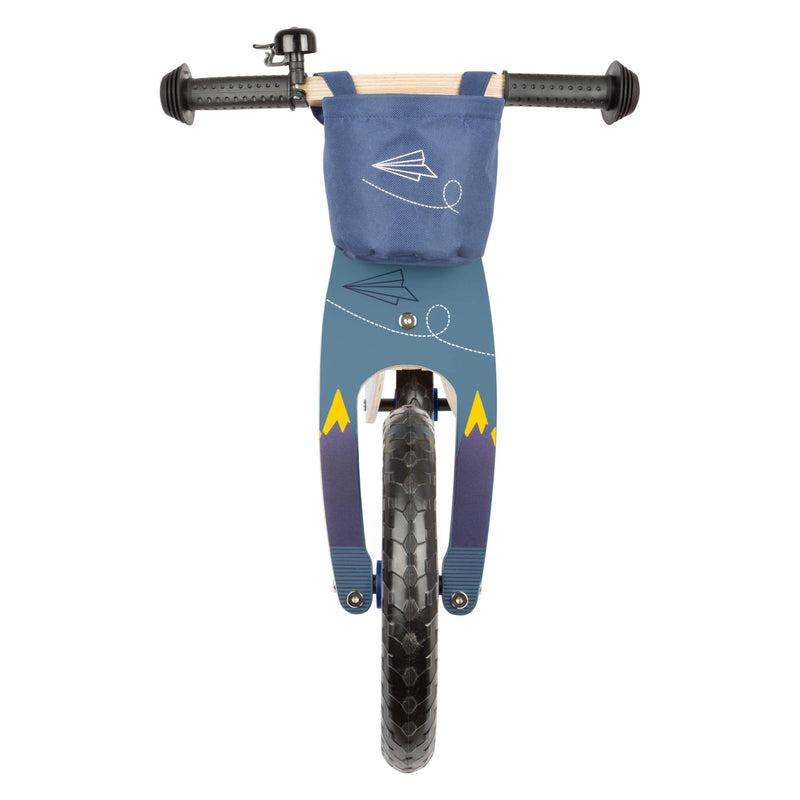 Load image into Gallery viewer, Small foot - houten loopfiets vliegtuig blauw
