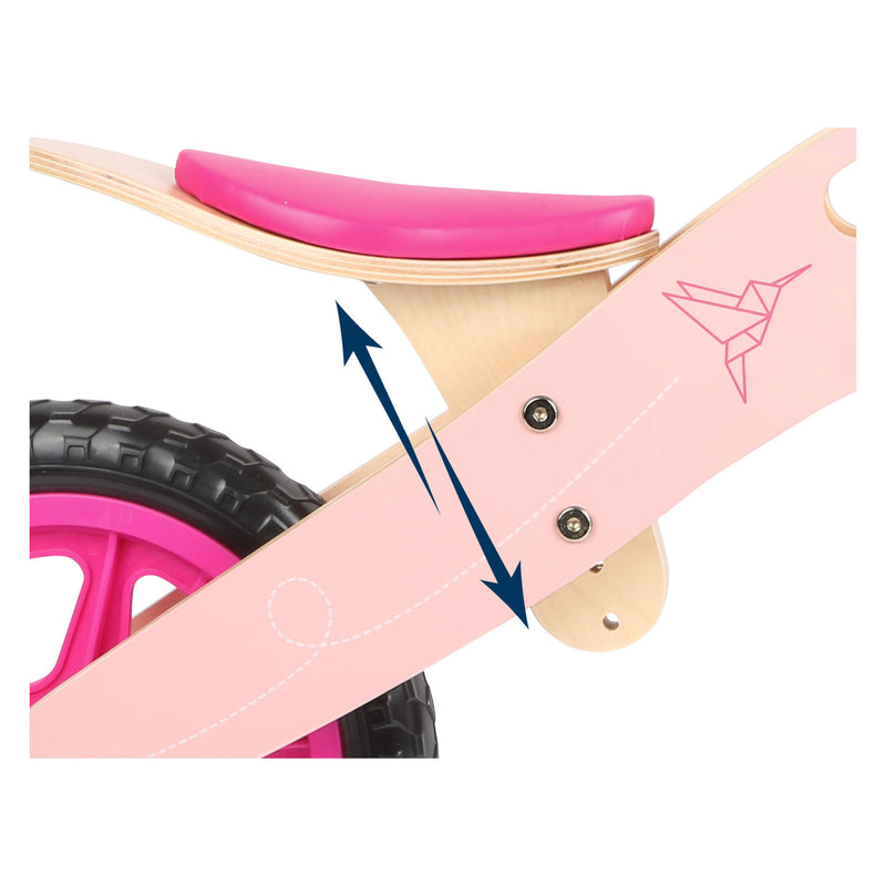 Load image into Gallery viewer, Small foot - houten loopfiets kolibrie roze
