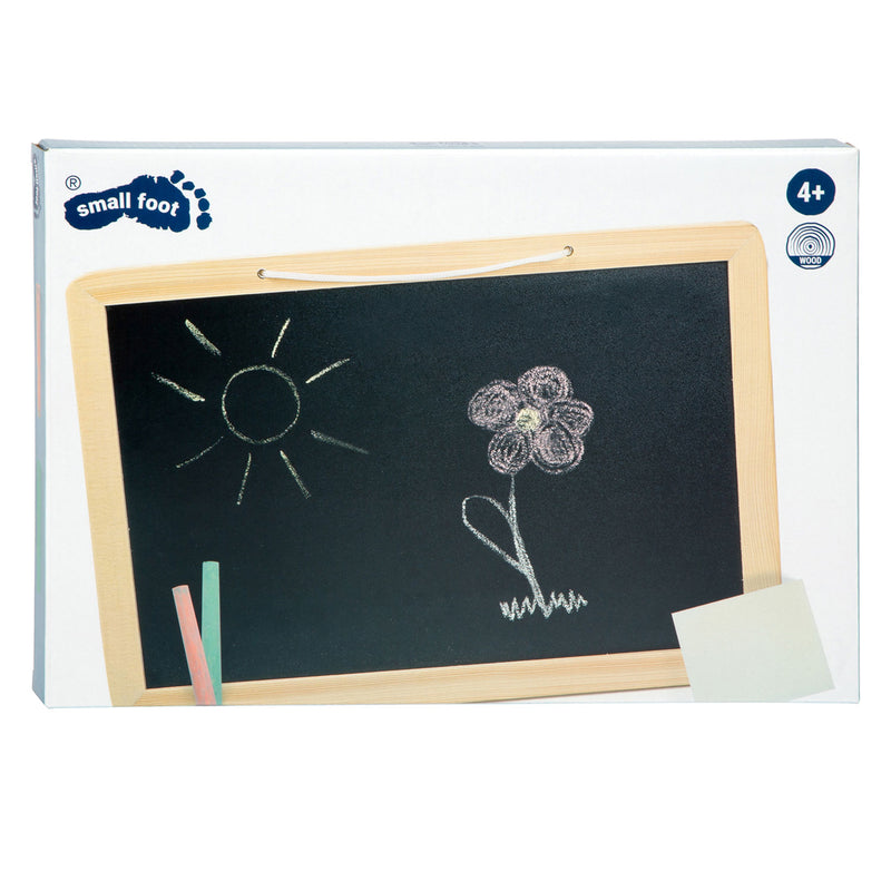 Load image into Gallery viewer, Small foot - houten krijtbord met gekleurde krijtjes, 7dlg.
