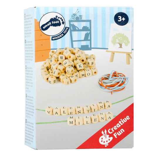 Small foot houten letterkralen armbandjes maken, 300 kralen