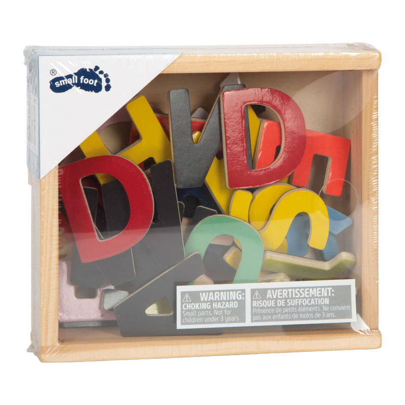 Load image into Gallery viewer, Small foot - houten magnetische letters kleur, 37dlg.
